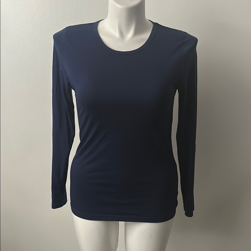 Sivvan Navy Blue Long Sleeve Women's Top